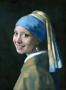 Girl with Pearl Earring Smiling