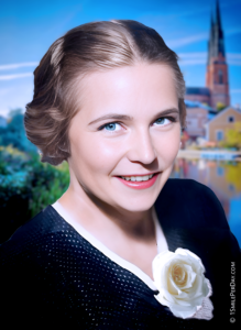 Alva Myrdal Smiling
