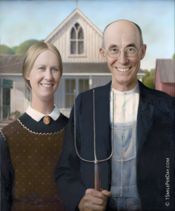 American Gothic Smiling
