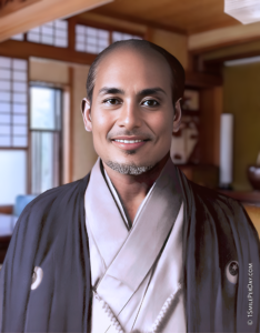 Morihei Ueshiba Smiling